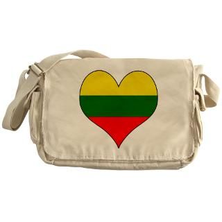 Lithuania Heart Messenger Bag for $37.50
