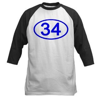 Long Sleeve Ts  Number 33 Oval Baseball Jersey