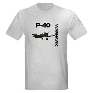 Air Force T shirts  P 40 Warhawk Light T Shirt