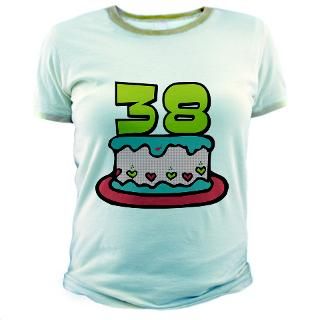 38 Year Old Birthday Cake Jr. Ringer T Shirt