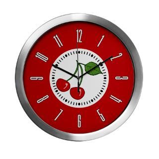 cherries blue_cl.png Modern Wall Clock for $42.50