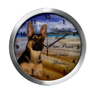 German Shepherd Pup Modern Wall Clock for $42.50