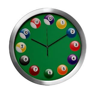 snooker balls Modern Wall Clock for $42.50