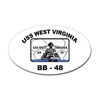 USS West Virginia BB 48 Oval Decal for $4.25