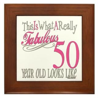 50 Gifts  50 Home Decor  50th Birthday Gifts Framed Tile