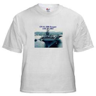 shirts  CV 61 USS Ranger White T Shirt