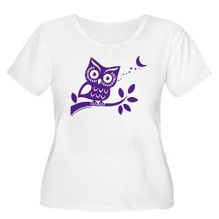 Purple Owlsome Owl Plus Size T Shirt by owlsomestuff
