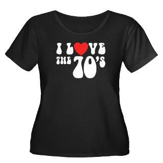 Love the 70s Womens Plus Size Scoop Neck Dark