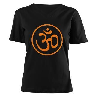 Aum, or Om, symbol in Orange on T shirts, tops and a range of gifts