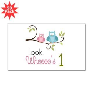 custom owl birthday sticker rectangle 50 pk $ 92 99
