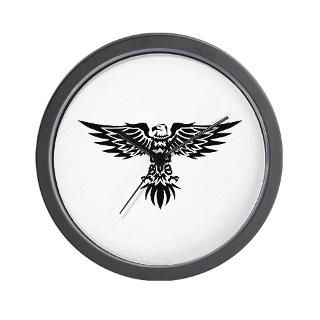 bold tribal tattoo eagle wall clock $ 26 98