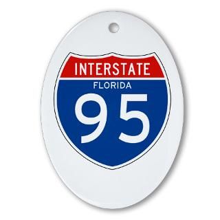 Interstate 95   FL Oval Ornament for $12.50