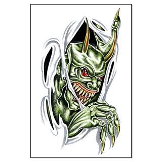 green monster skin rip tattoo large poster $ 42 98