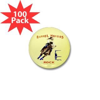 Gifts  Animals Buttons  Barrel Horses Rock Mini Button (100 pack