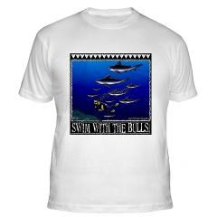 Scuba Diving Bull Sharks Black t shirt Golf Shirt by Admin_CP801473