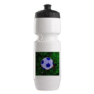 Art Gifts  Art Water Bottles  Soccer Ball In Grass Trek Water