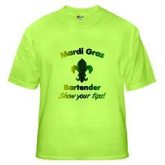 Funny Mardi Gras Bartender T Shirt by nopantstees