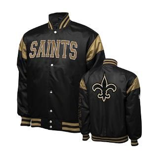 New Orleans Saints Black Nylon Satin Jacket for $119.99