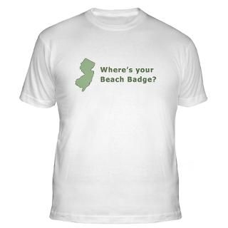 Beach Badge  Funny New Jersey T shirts (Slogans)