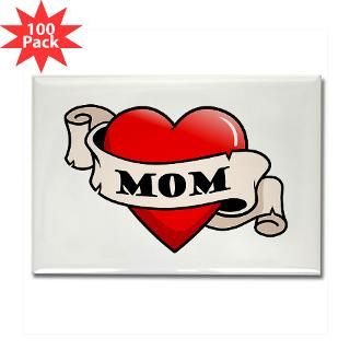 mom tattoo heart rectangle magnet 100 pack $ 146 99