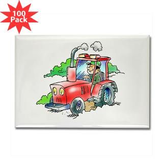 cartoon tractor rectangle magnet 100 pack $ 143 99