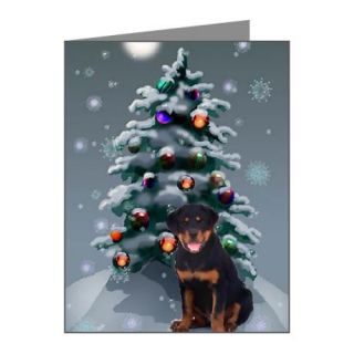 Rottweiler Christmas Thank You Note Cards