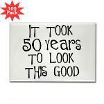 50th birthday look this good rectangle magnet 10 $ 154 99