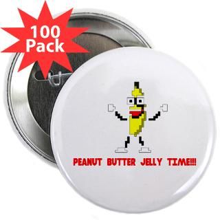 Peanut Butter Jelly Time Rectangle Magnet (100 pac