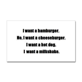 Want A Hamburger, No, I Want A Cheesburger  I Want A Hamburger. No
