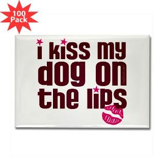 kiss dog lips rectangle magnet 100 pack $ 165 99