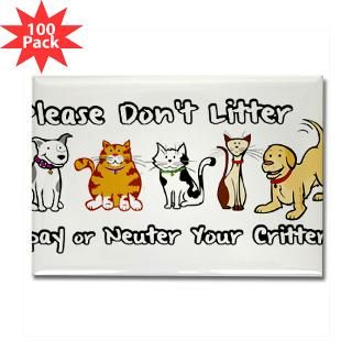 don t litter spay or neuter rectangle magnet 10 $ 165 99