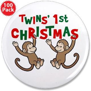 twins first christmas monkey 3 5 button 100 p $ 174 99