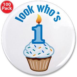 first birthday cupcake boy 3 5 button 100 pa $ 174 99