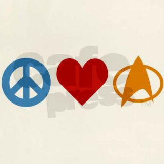 Heart Gifts  Heart Bags  Peace Love Star Trek Reusable Shopping
