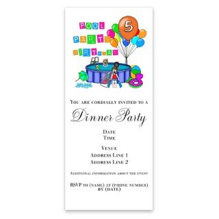 Pool Party 5th Birthday Invitations by Admin_CP1147651