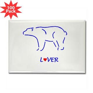 polar bear lover rectangle magnet 100 pack $ 182 49
