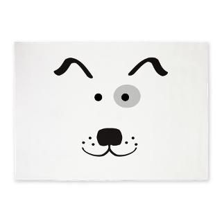 cartoon dog face 5 x7 area rug $ 189 20
