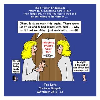Cartoon Gospel Of Matthew 25:1 13 Gifts > Cartoon Gospel Of Matthew 25