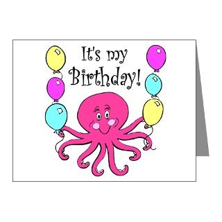 > Birthday Boy Note Cards > Octopus Birthday Party Invitations 10 pk