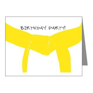 Martial Arts Yellow Belt Birthday Invitation 10 pk for