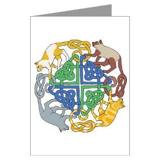 Four Cat Knot Greeting Cards (Pk of 10) for