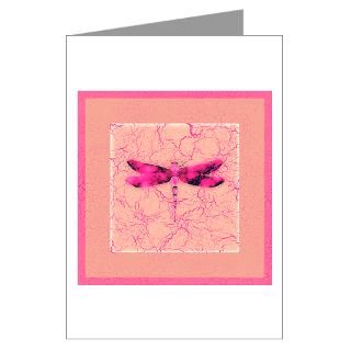 Breast Cancer Awareness Dragonfly Greeting Cards ( for