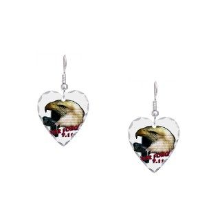 911 Gifts  911 Jewelry  Never Forget Earring Heart Charm