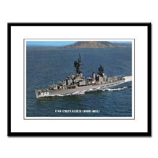 USS CHEVALIER Large Framed Print  THE USS CHEVALIER (DDR 805) STORE
