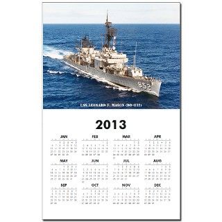 852 Gifts  852 Home Office  USS LEONARD F. MASON Calendar Print