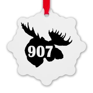 907 Moose Head Snowflake Ornament for