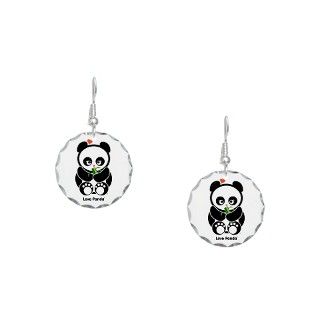 Animals Gifts  Animals Jewelry  Love Panda® Earring Circle Charm