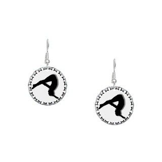 Acrobat Gifts  Acrobat Jewelry  Gymnast Earring Circle Charm