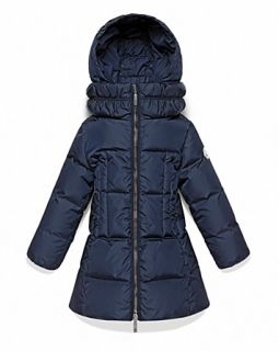 Moncler Girls Nim Long Puffer Jacket   Sizes 12 14