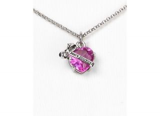 Juicy Couture Heart Banner Necklace, 15